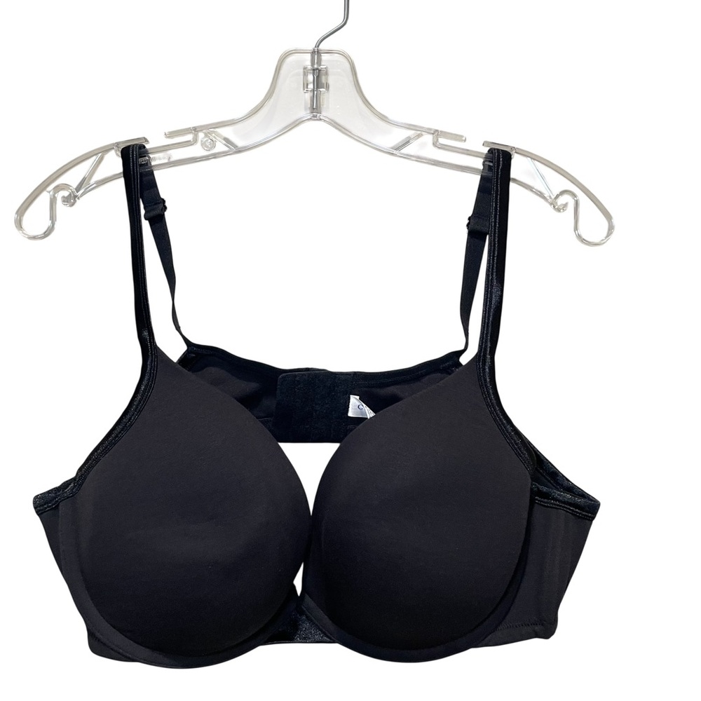 Cacique Smooth Balconette Underwire Bra Black Women Size 44C